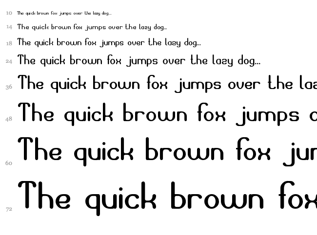 Space of Time font waterfall